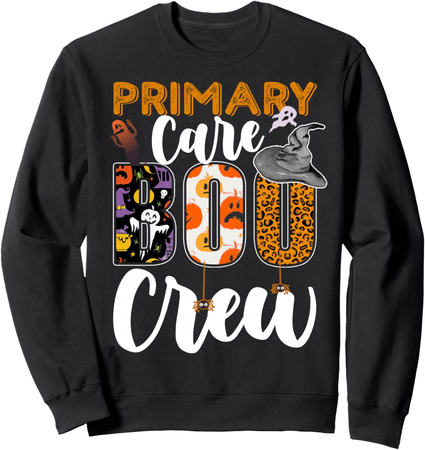 Primary Care Boo Crew Halloween Match Physician Sweatshirt - Sweatshirt | Black