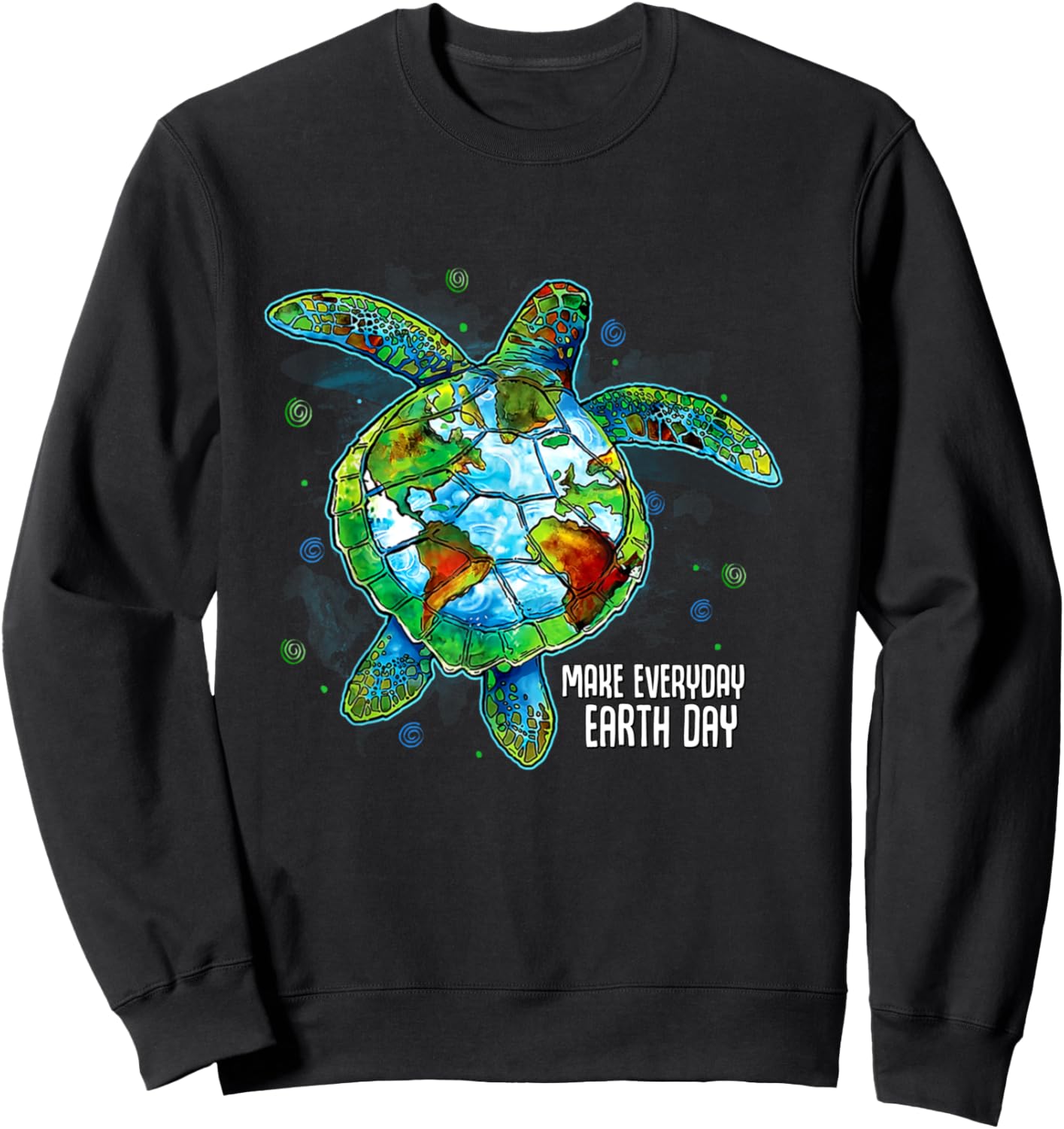 Happy Earth Day Shirt Cute Earth Day 2024 Men Women Kids Sweatshirt - Sweatshirt | Black