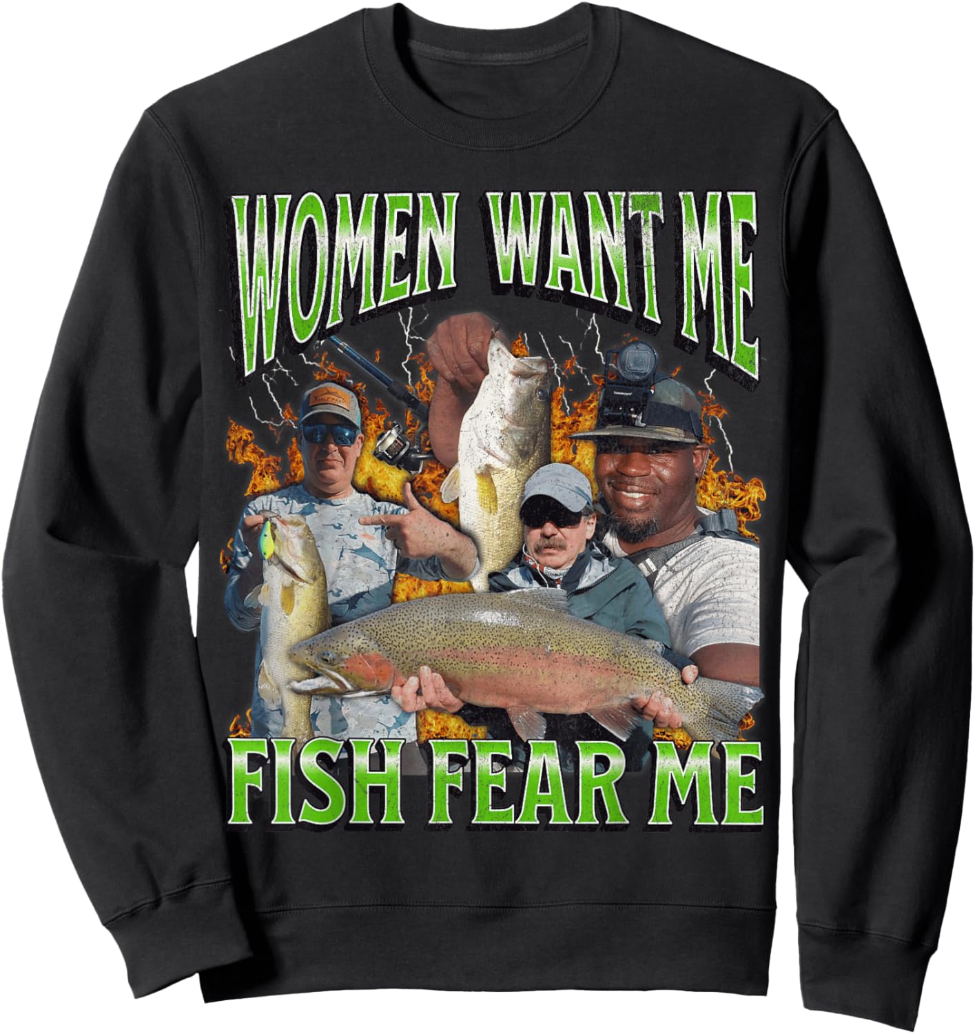 MildlyPerturbed Women's Fishing Graphic - Black, Short Sleeve, Small, Adult, -Adults, Family, Friends, Sports Enthusiasts, Fishing Enthusiasts, , Young Adults, Small Size Sweatshirt - Sweatshirt | Black
