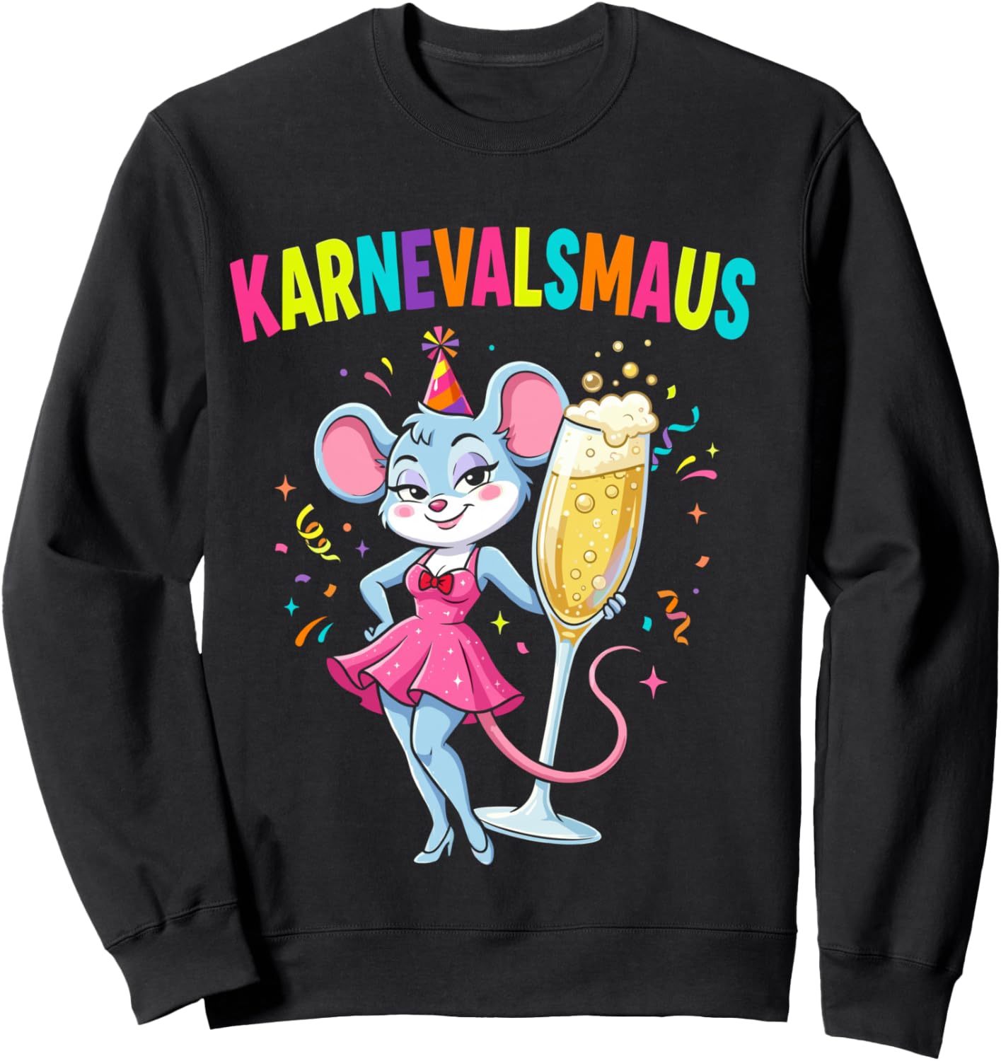 Carnival Mouse Women's Costume Replacement Cologne Carnival Shirt Sweatshirt - Sweatshirt | Black