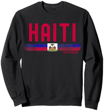 Haiti Flag | Men Women Kids | Patriotic Haitian Sweatshirt - Sweatshirt | Black