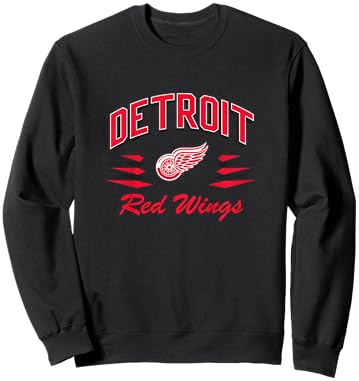 Detroit Red Wings Retro Diamond Gray Officially Licensed Sweatshirt - Sweatshirt | Black