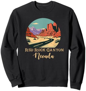 Red Rock Canyon Mountain Springs Nevada Souvenir Men Women Sweatshirt - Sweatshirt | Black