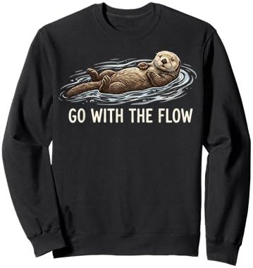 Go with The Flow Sea Otter Sweatshirt - Sweatshirt | Black