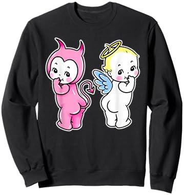 Kewpie Baby Angel Devil Cherubs Sweatshirt - Sweatshirt | Black