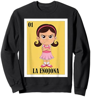 Funny Mexican Angry Girl Design - La Enojona Sweatshirt - Sweatshirt | Black