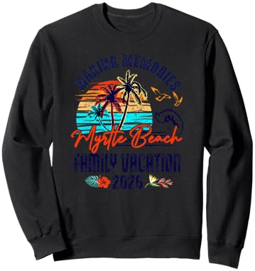 Family Myrtle Beach Vacation 2026 Summer Vacation Matching Sweatshirt - Sweatshirt | Black