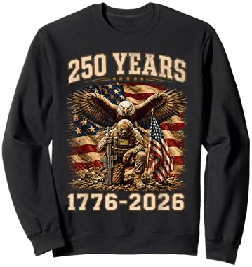 250 Anniversary USA Patriotic 250 Years American 4th of July Sweatshirt - Sweatshirt | Black
