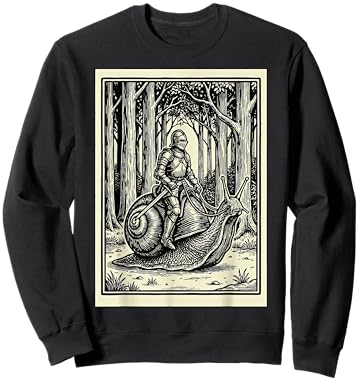 Knight Riding Snail Sweatshirt - Sweatshirt | Black