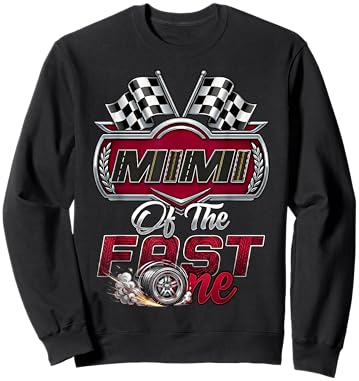 Pit Crew Grandma Mimi of The Fast One First Birthday Sweatshirt - Sweatshirt | Black