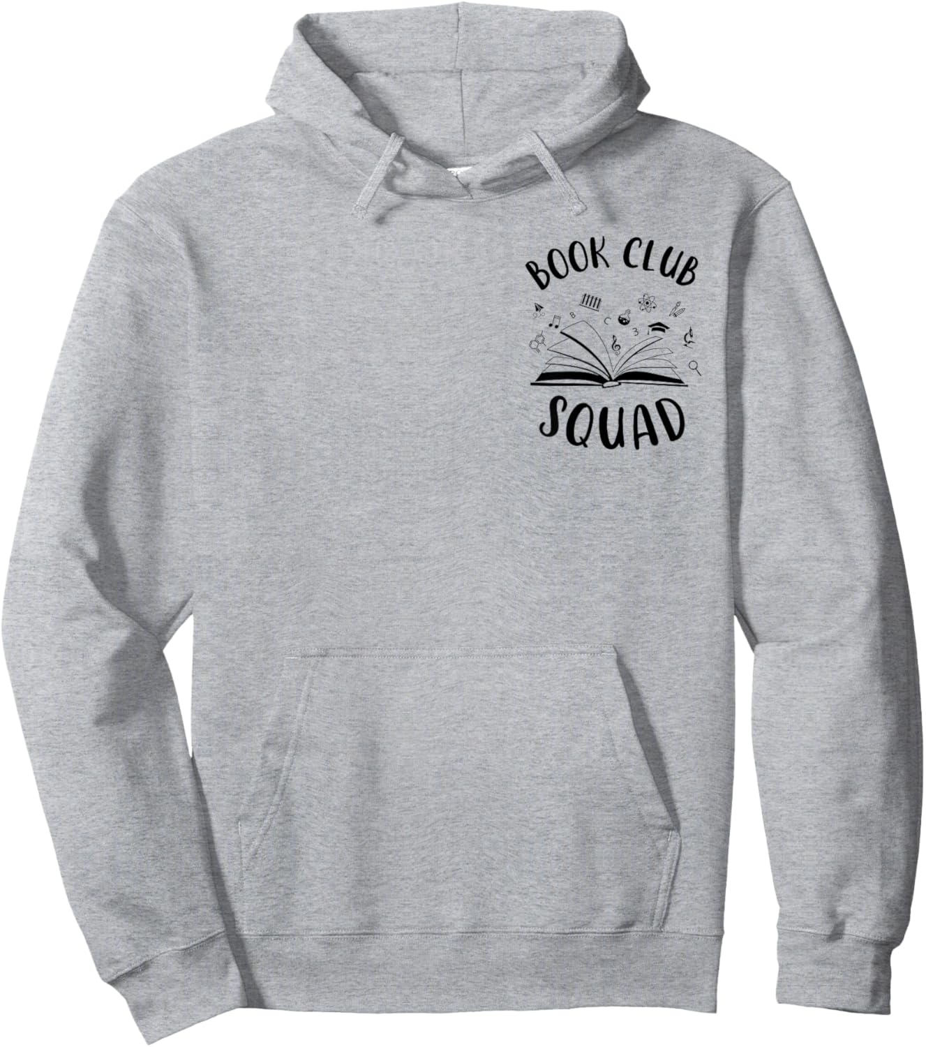 Books Club Squad Reading Book Lover Book Minimalist Team Hoodie - Hoodie | Ash