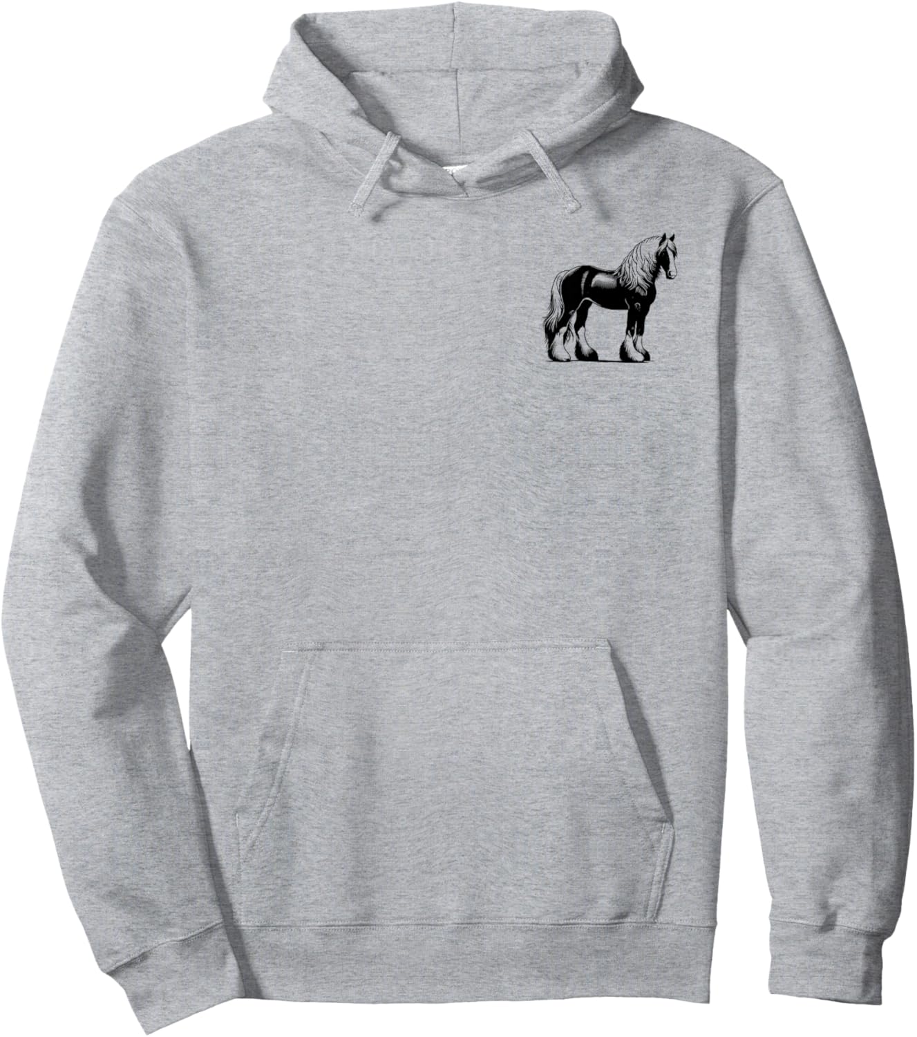 Horse Dad Mom Lover - Monochromatic Haflinger Horse Hoodie - Hoodie | Ash