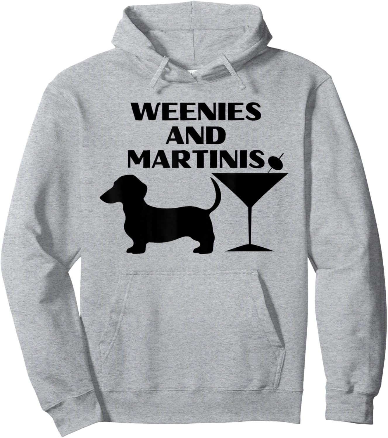 Weenies and Martinis Vintage Dachshund Weenie Weiner Dog Men Women Hoodie - Hoodie | Ash