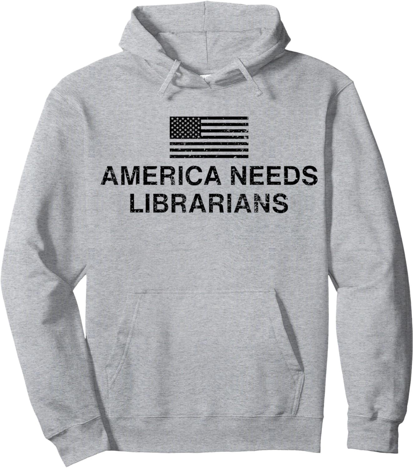 America Needs Librarians Hoodie - Hoodie | Ash