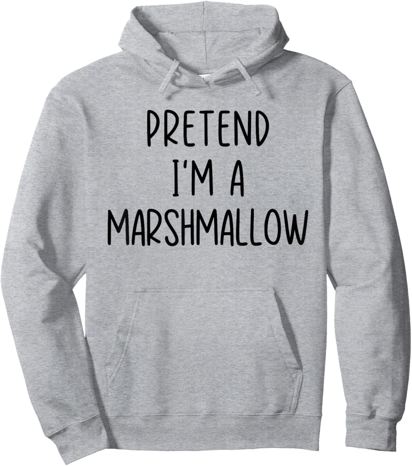 Funny Pretend I'm A Marshmallow Costume Halloween Easy Hoodie - Hoodie | Ash