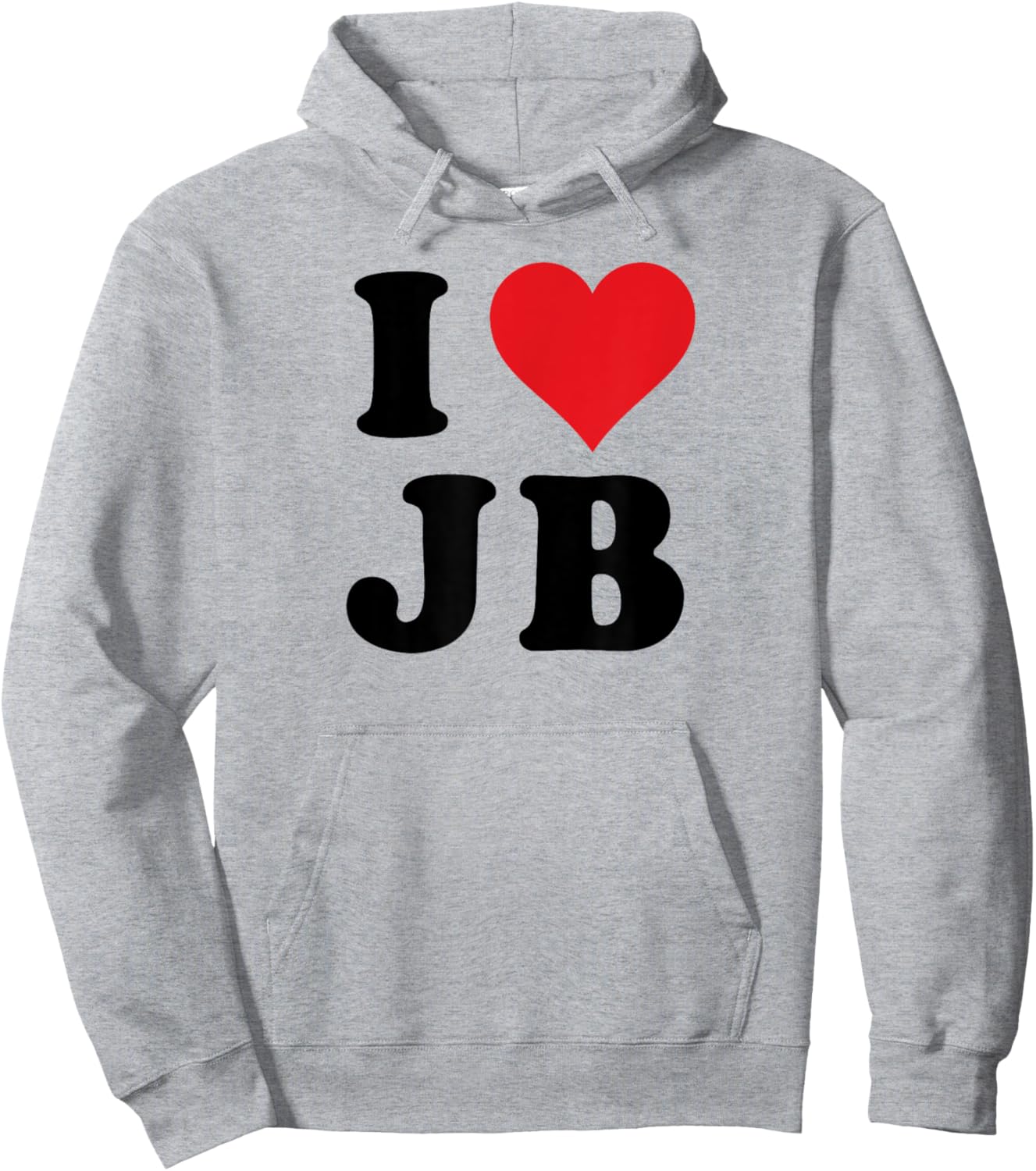 I Heart JB Initials I Love J.B. First And Last Name J B Hoodie - Hoodie | Ash