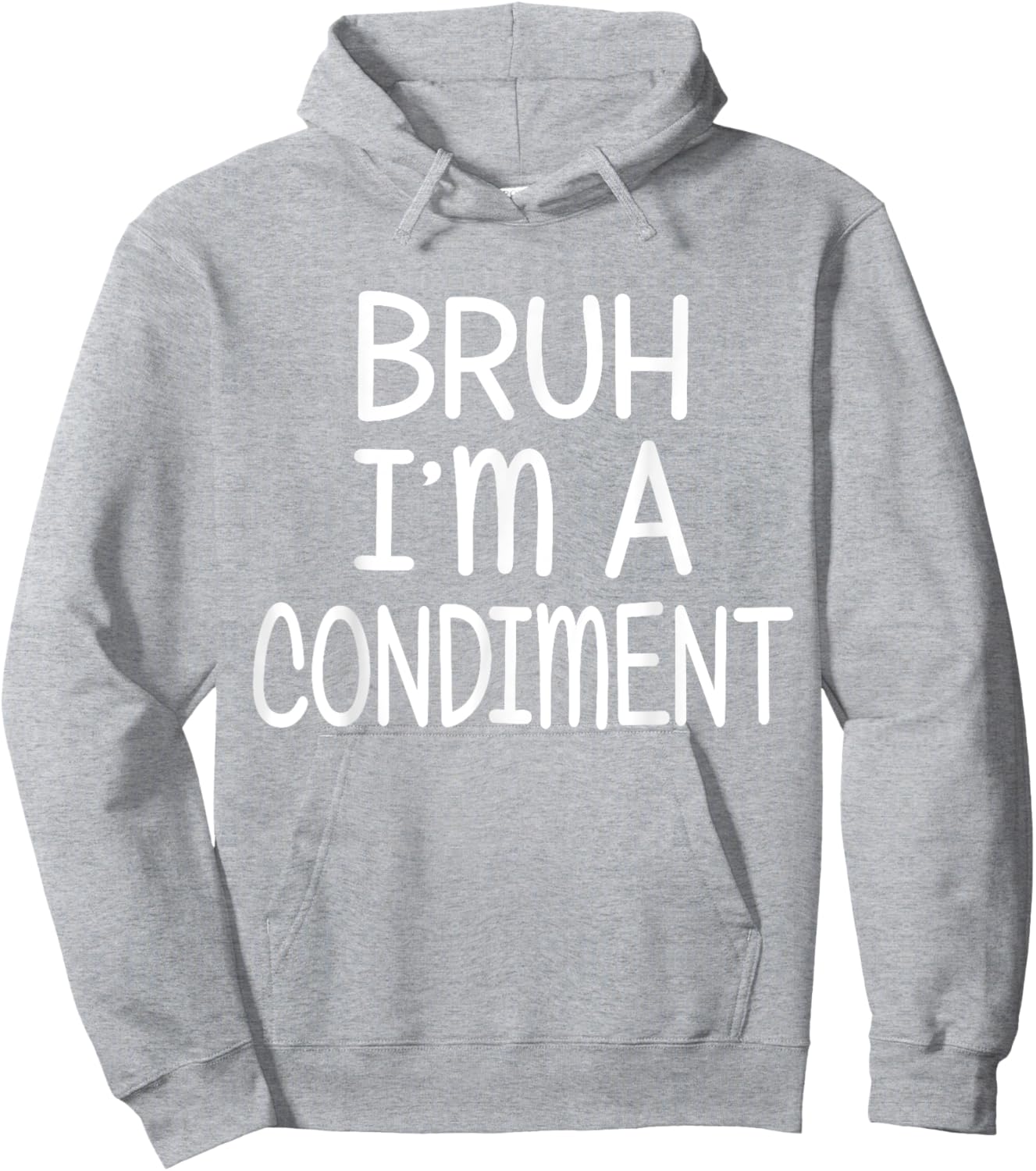 Pretend I'm A Condiment Funny Lazy Halloween Costume Party Hoodie - Hoodie | Ash