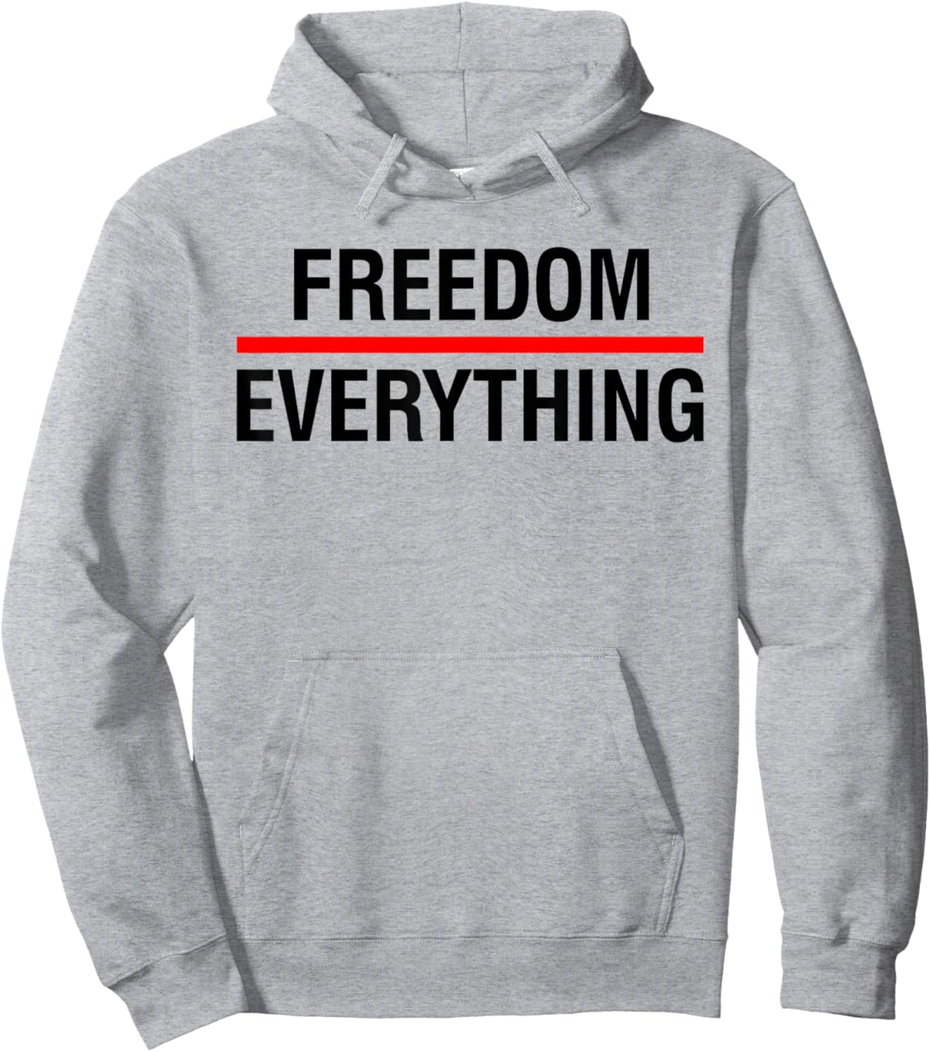 Freedom Over Everything - Political USA Patriotic Statement Hoodie - Hoodie | Ash