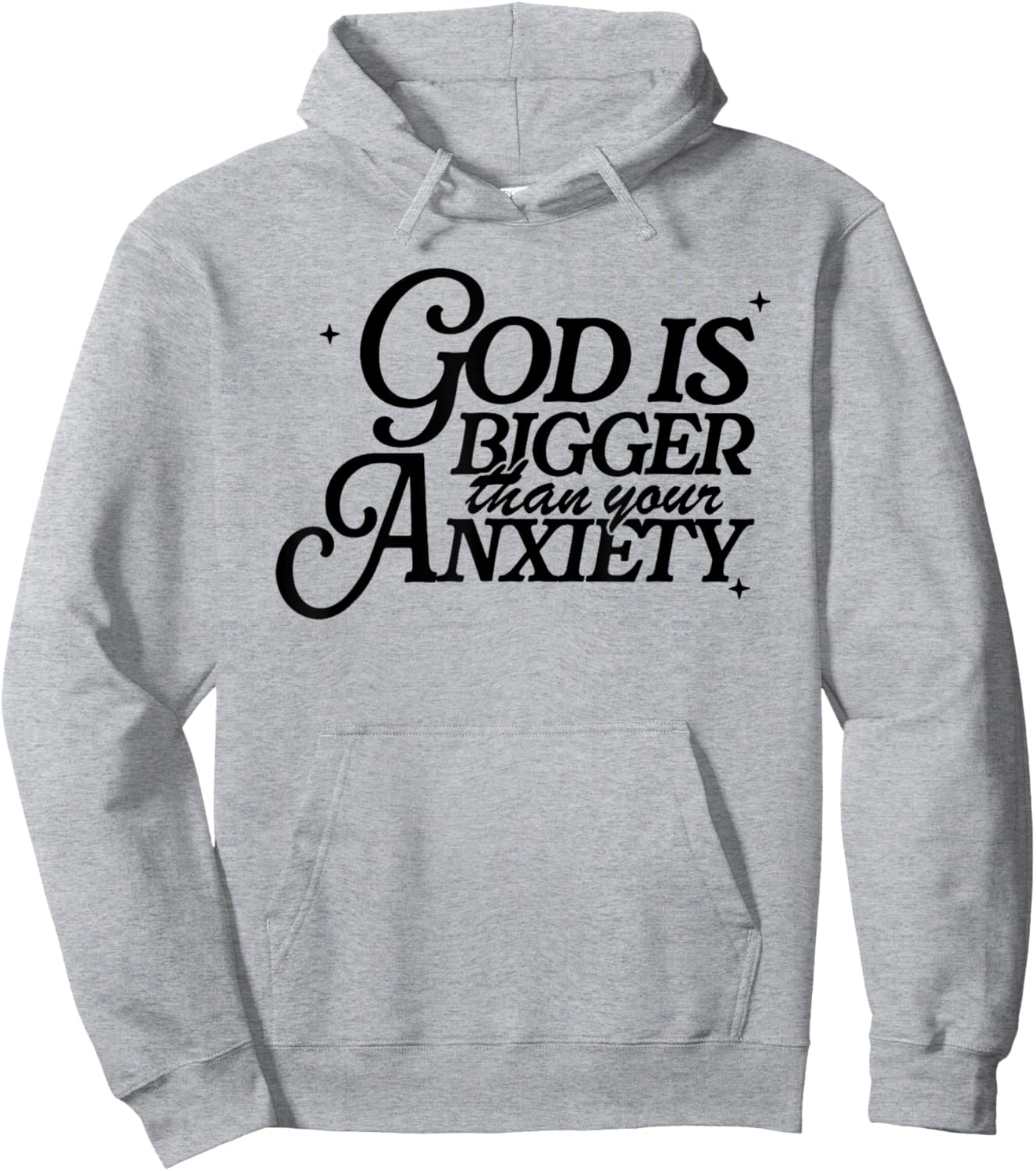 God Is Bigger Than Your Anxiety, Christian Retro Hoodie - Hoodie | Ash