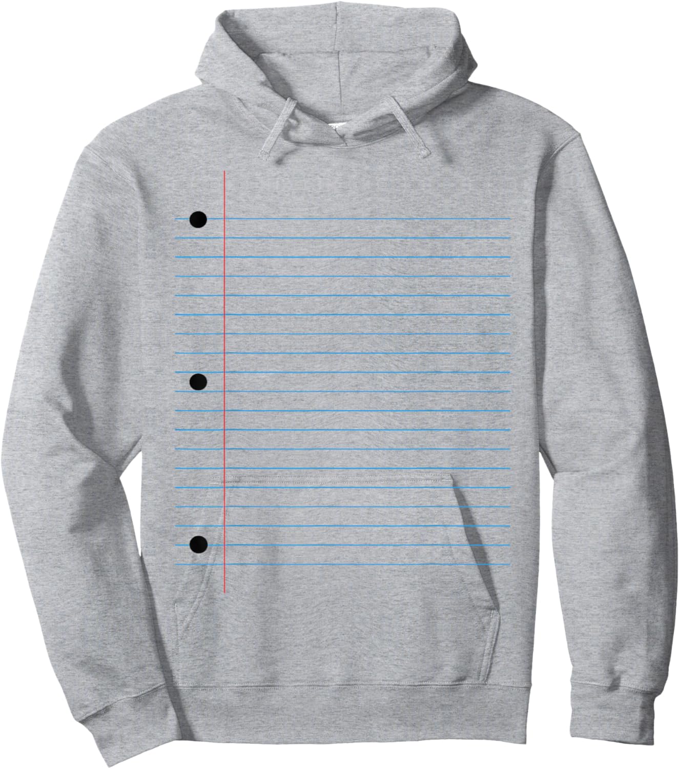 Funny Lined Notebook Paper Group Halloween Costume Hoodie - Hoodie | Ash