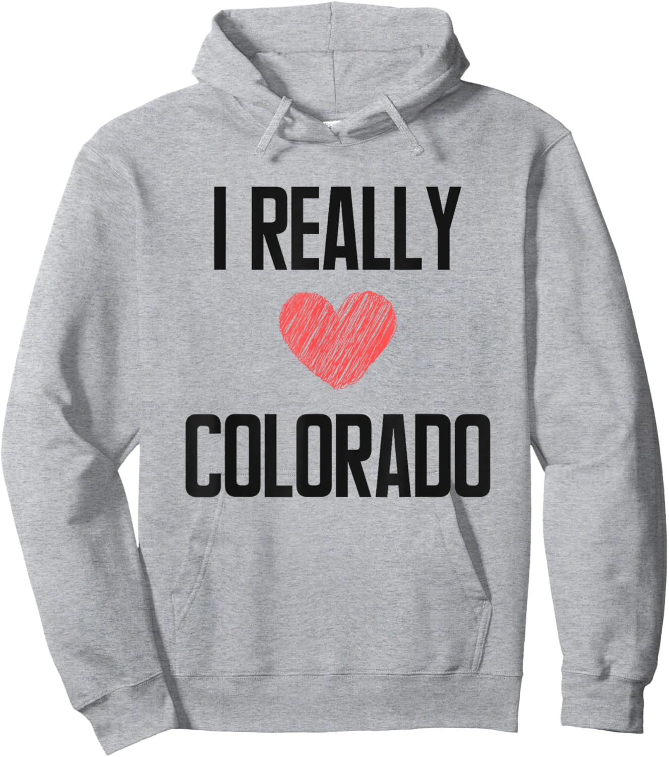 I Really Love Colorado Heart Retro Style Home State Hoodie - Hoodie | Ash