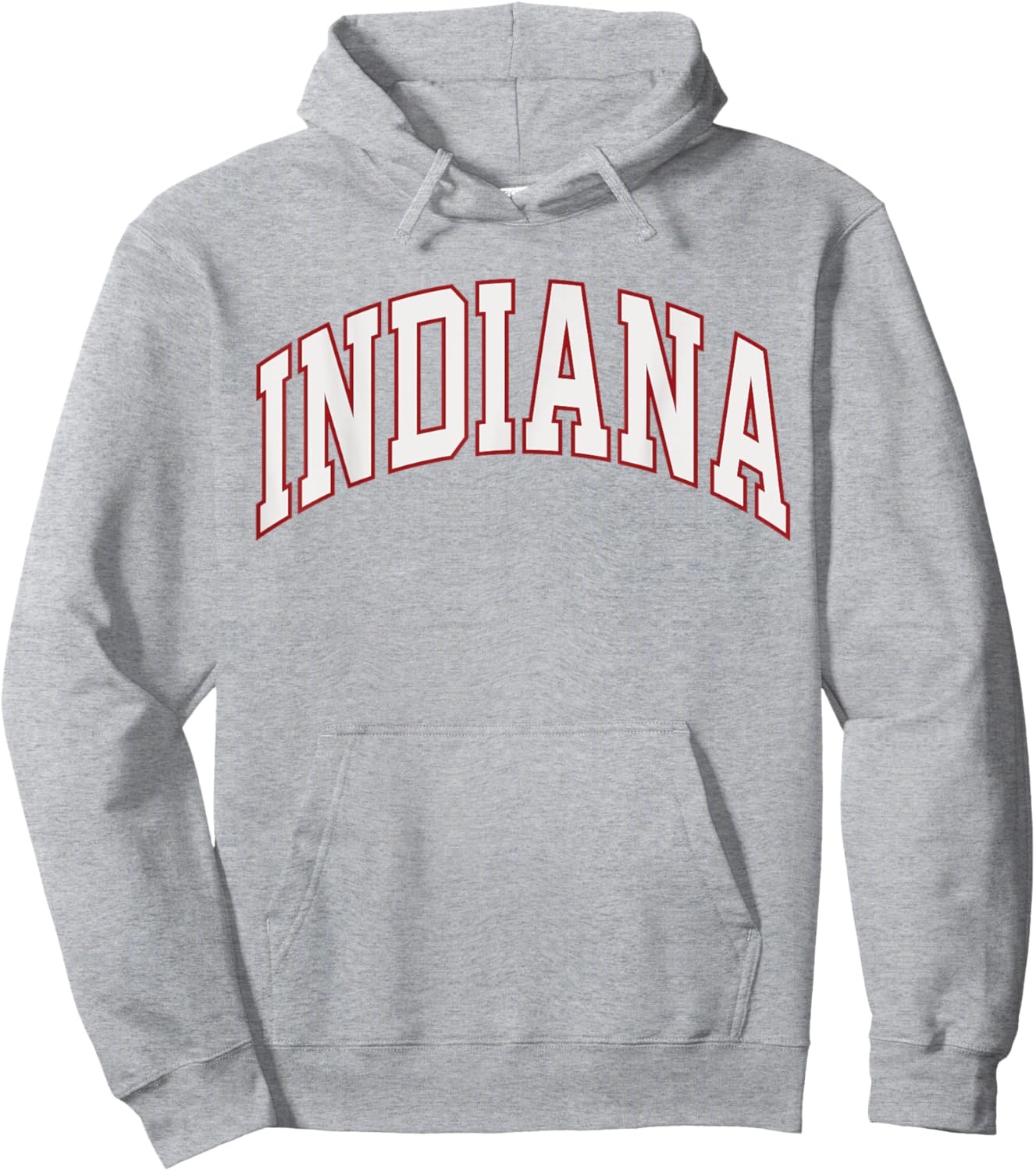 Retro Indiana Men Indiana Women Vintage Red White Souvenir Hoodie - Hoodie | Ash