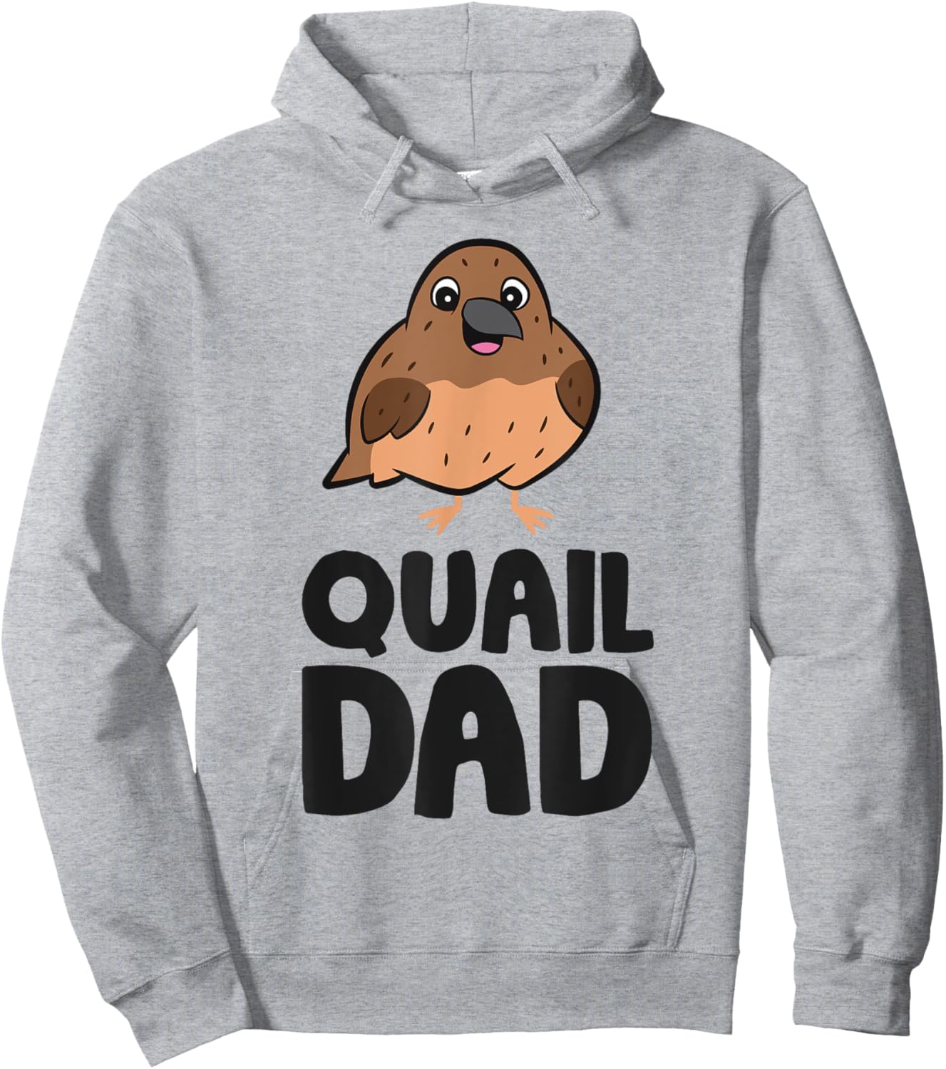Common Quail Papa Quail Dad Hoodie - Hoodie | Ash