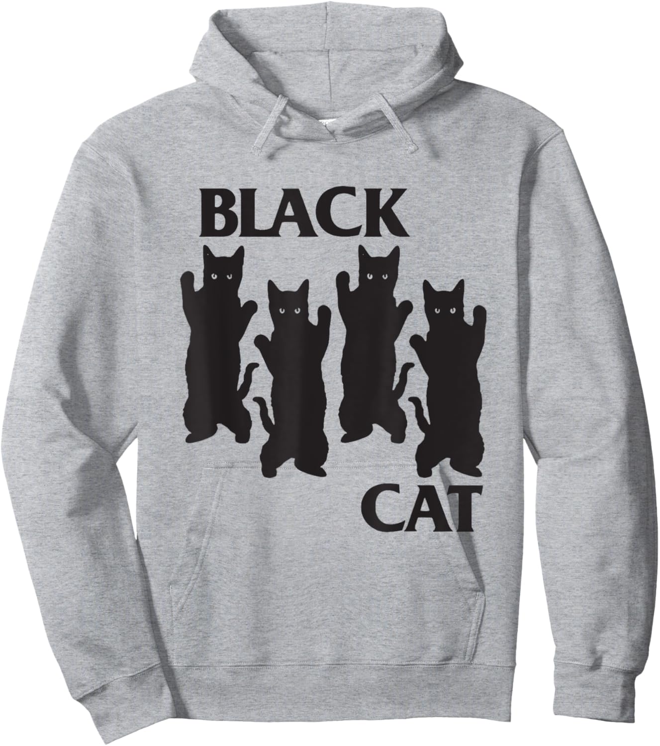 Four Black Cats Cat Lover Mom Dad Funny Hoodie - Hoodie | Ash
