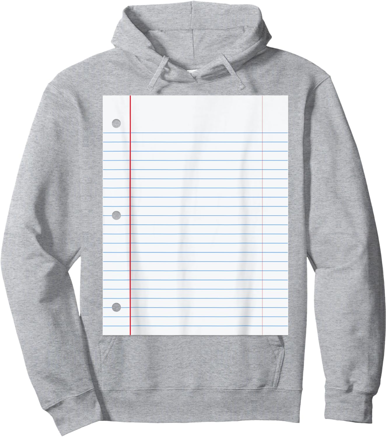 Funny Lined Notebook Paper Group Halloween Costume Hoodie - Hoodie | Ash