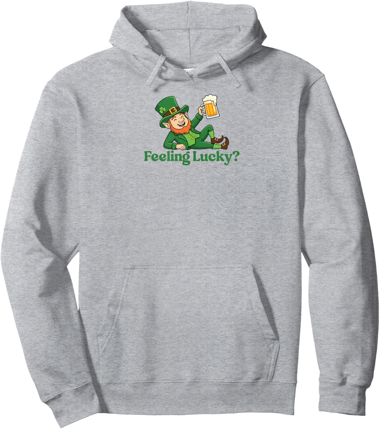 Feeling Lucky Leprechaun St Patrick's Day Hoodie - Hoodie | Ash