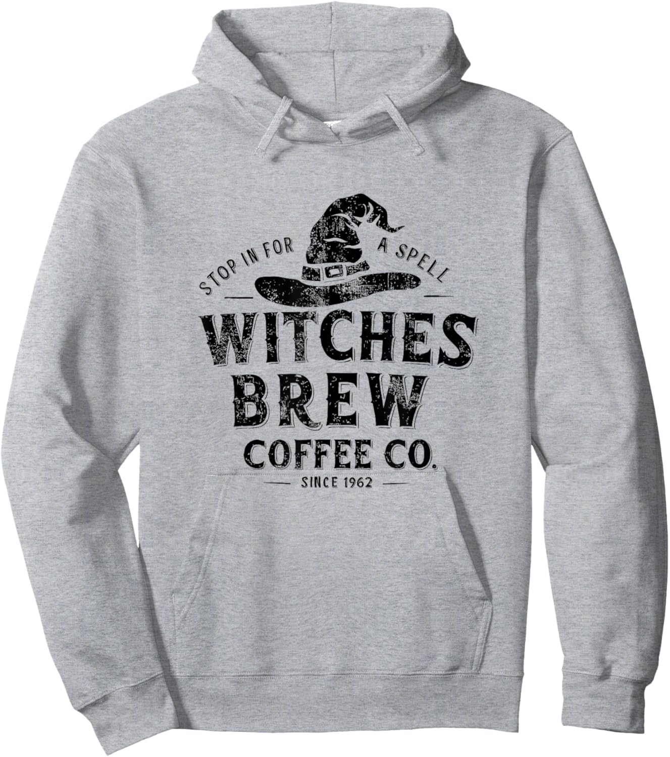Witches Brew Vintage Coffee Halloween Coffee Costume Hoodie - Hoodie | Ash