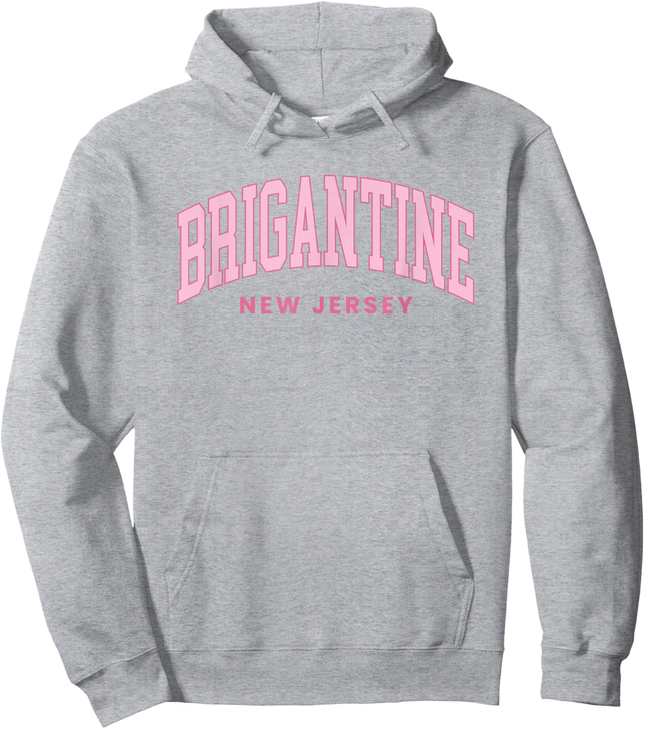 Brigantine New Jersey Retro Preppy Throwback Pink Hoodie - Hoodie | Ash