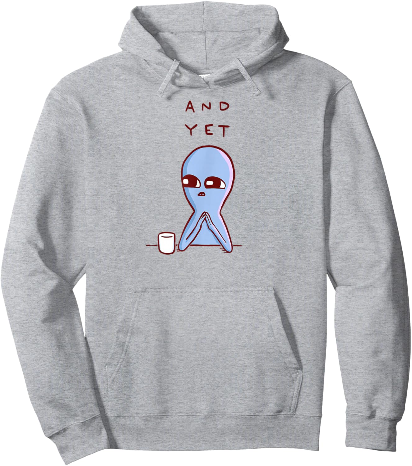 Threadless Nathan W. Pyle Strange Planet And Yet Graphic Hoodie - Hoodie | Ash