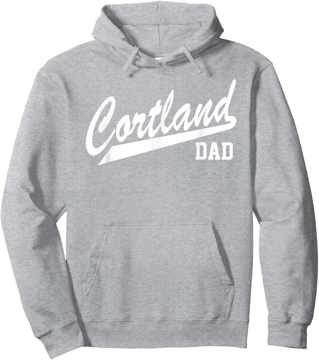 SUNY Cortland Dad Red Dragons Script Father's Hoodie - Hoodie | Ash