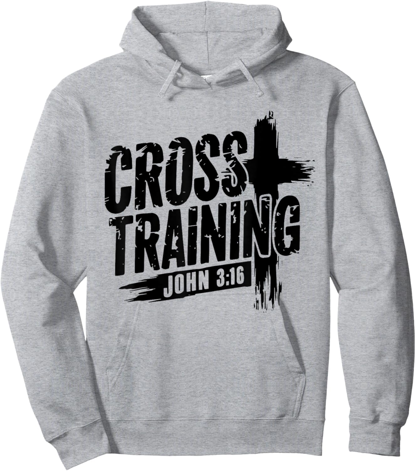 Retro Cross Training 3 16 Christian Faith Motivational Bible Hoodie - Hoodie | Ash