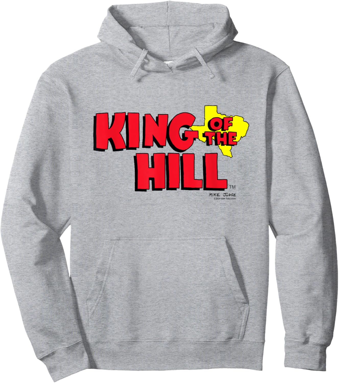 King Of The Hill Iconic Classic Big Chest Text Logo Hoodie - Hoodie | Ash