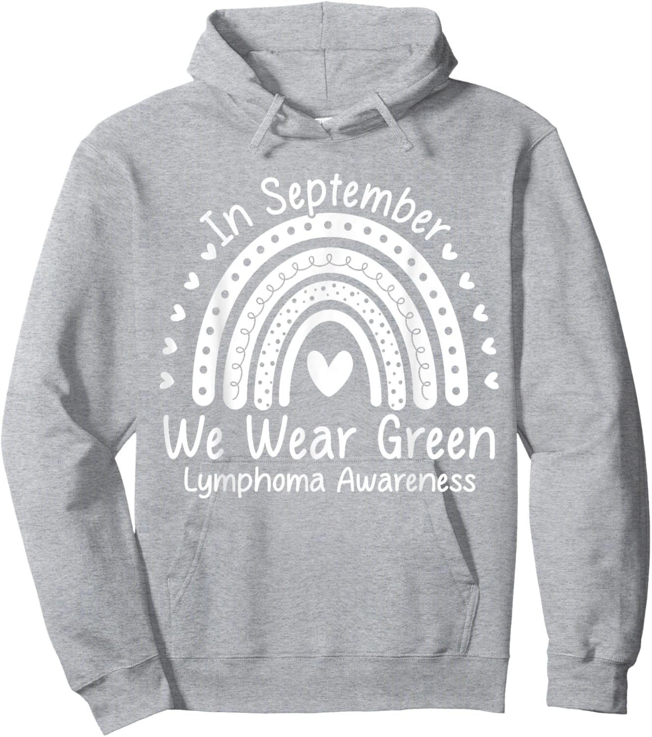 We Wear Green Non Hodgkin's Lymphoma Cancer Awareness Month Hoodie - Hoodie | Ash
