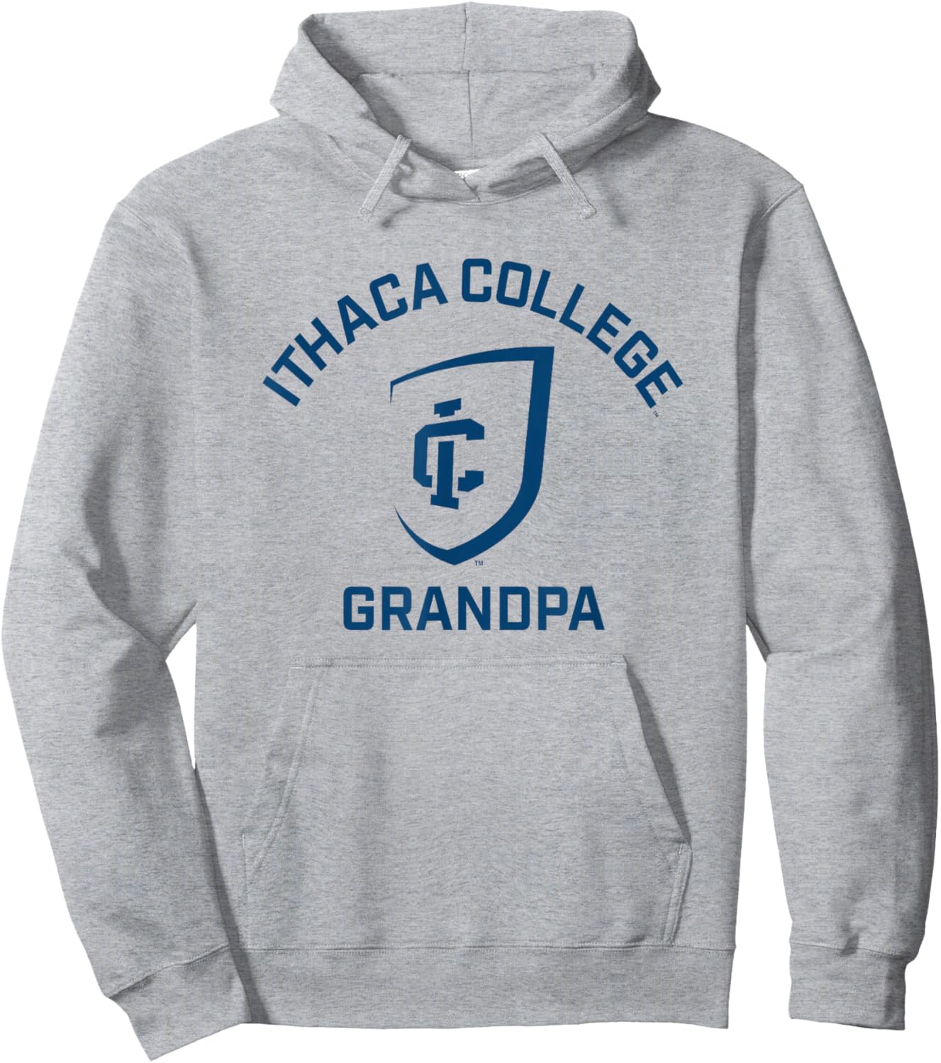 Ithaca College Bombers Arched Grandpa Hoodie - Hoodie | Ash