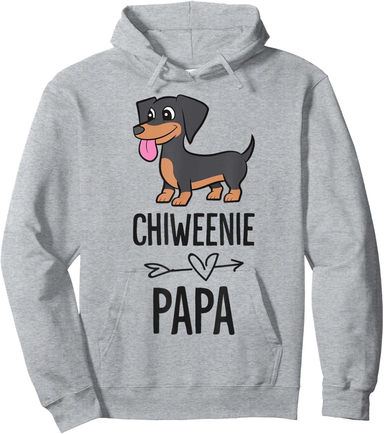Chiweenie Papa Cute Chiweenie Dog Hoodie - Hoodie | Ash
