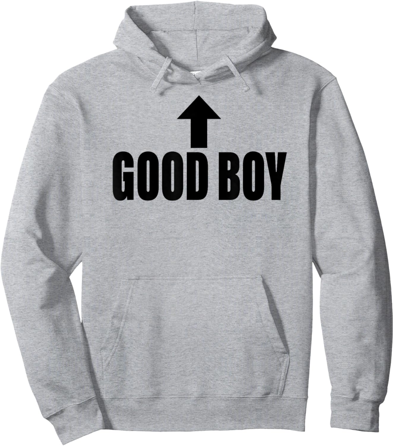 Good Boy Arrow Up Joke Funny Hoodie - Hoodie | Ash