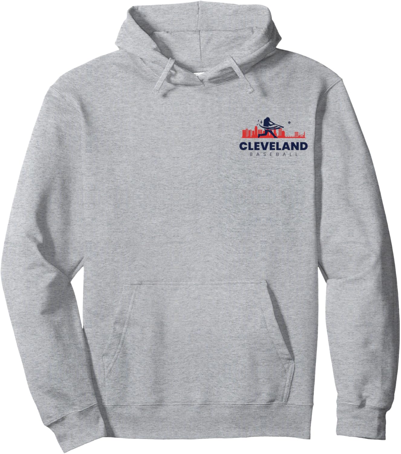 Cleveland Baseball Vintage Minimalist Retro Baseball Lover Hoodie - Hoodie | Ash