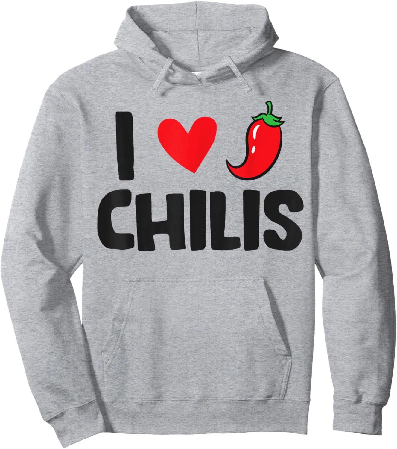 I Love Chilis , Small, White Hoodie - Hoodie | Ash