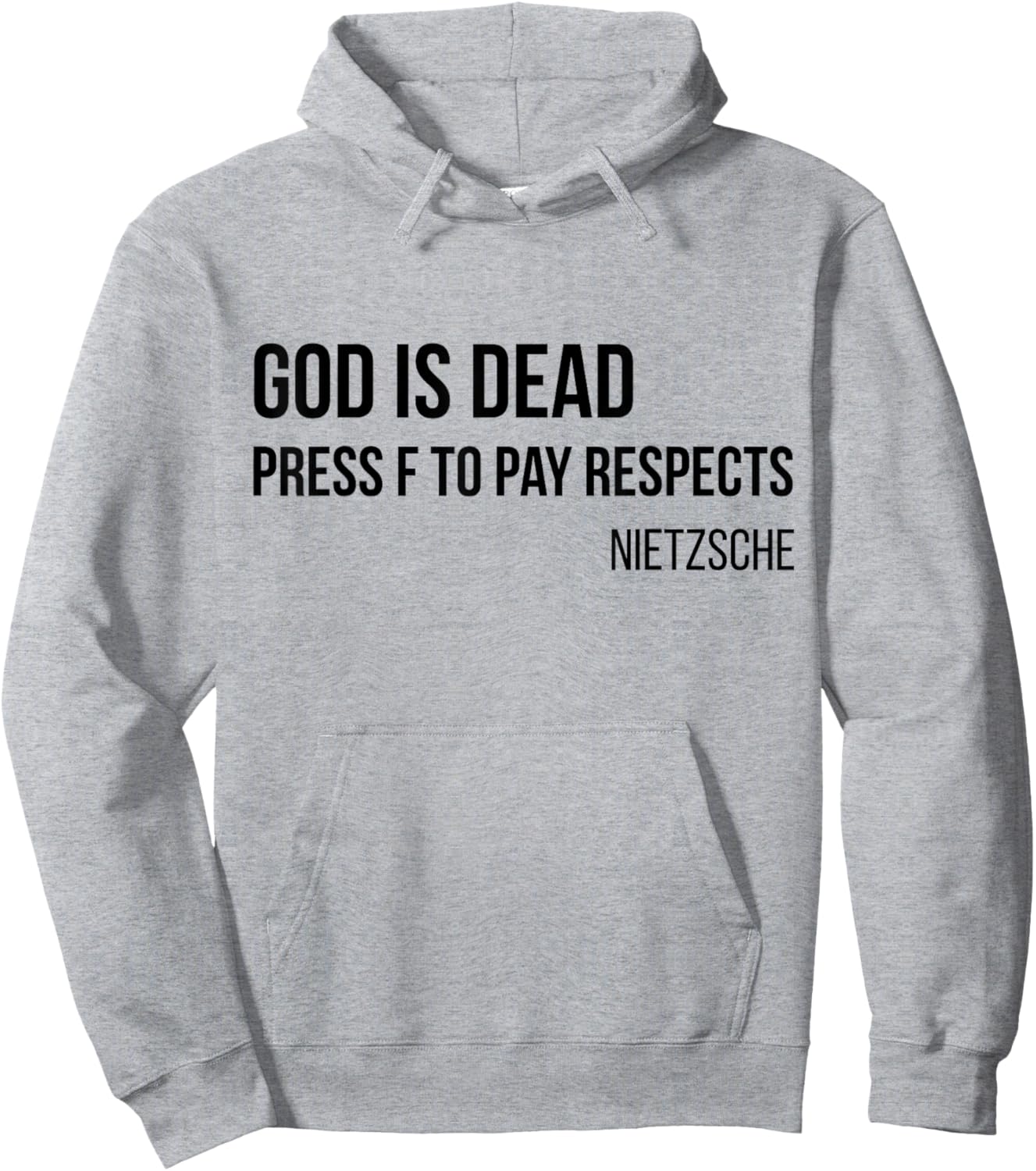 God is Dead Press F to Pay Respects Nietzsche Gamer Gift Hoodie - Hoodie | Ash