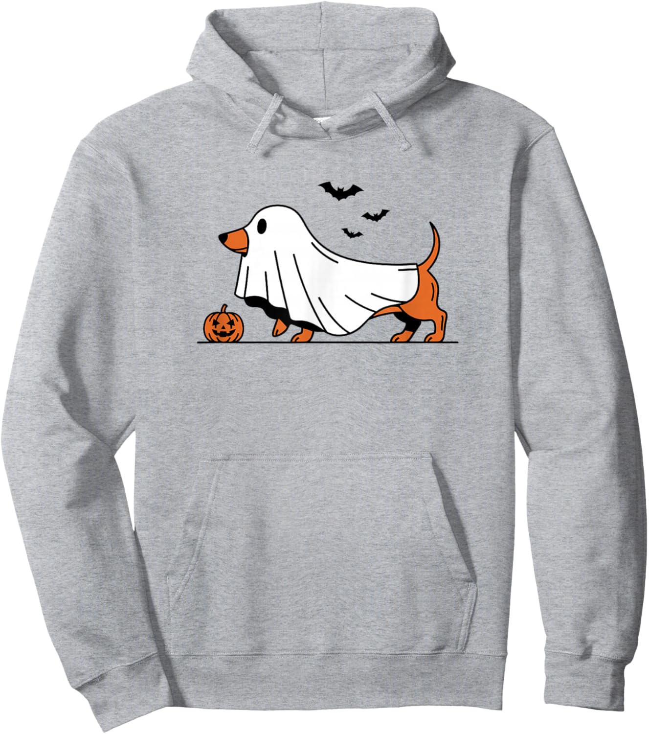 Dachshund Ghost Funny Wiener Dog Halloween Costume Hoodie - Hoodie | Ash