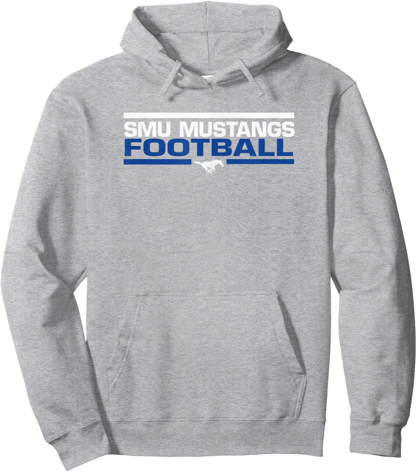 SMU Mustangs Football Tackle Red Officially Licensed Hoodie - Hoodie | Ash