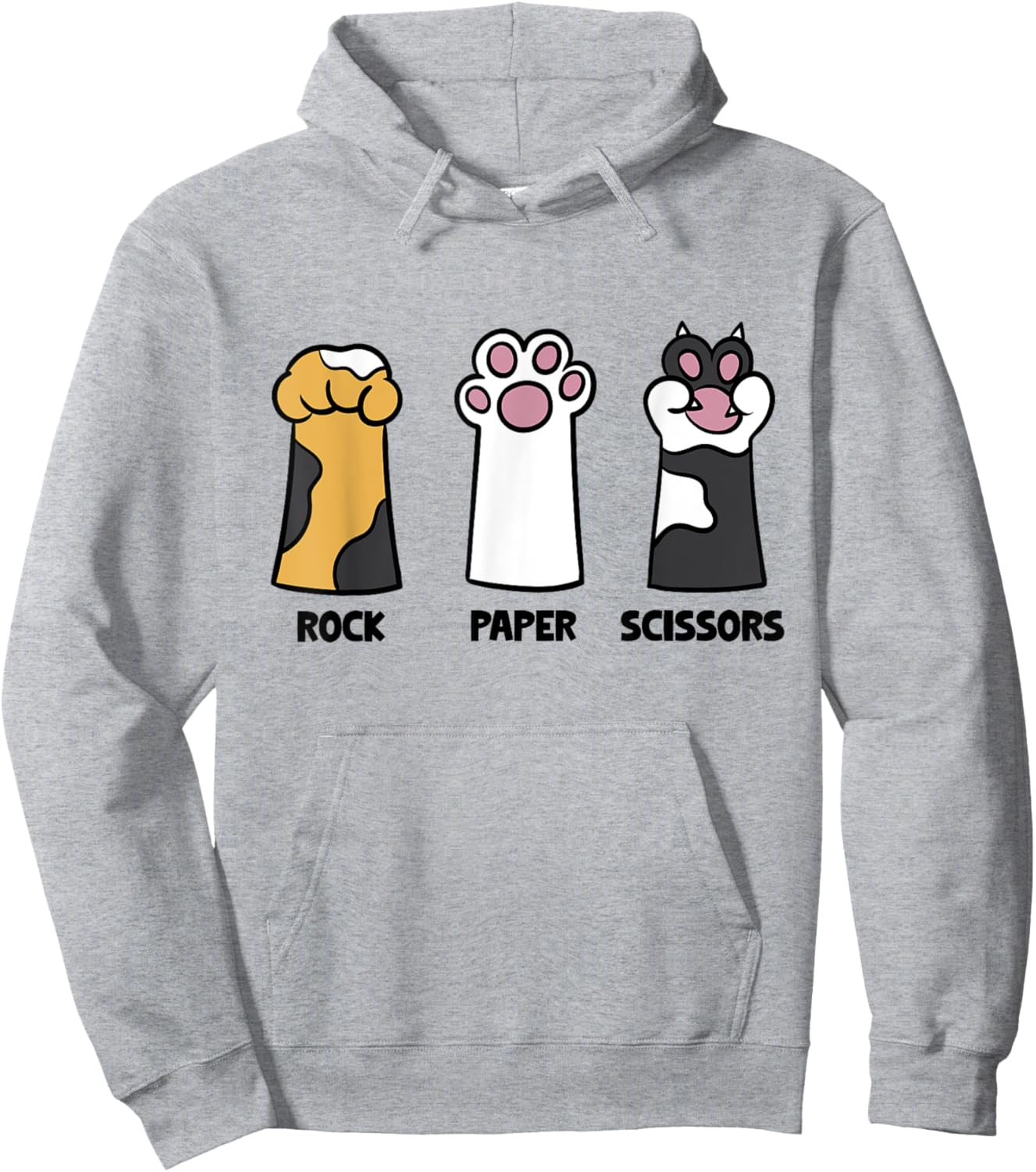 Cat Lover Cat Owner Funny Cat Rock Papers Scissors Fun Cat Women Hoodie - Hoodie | Ash