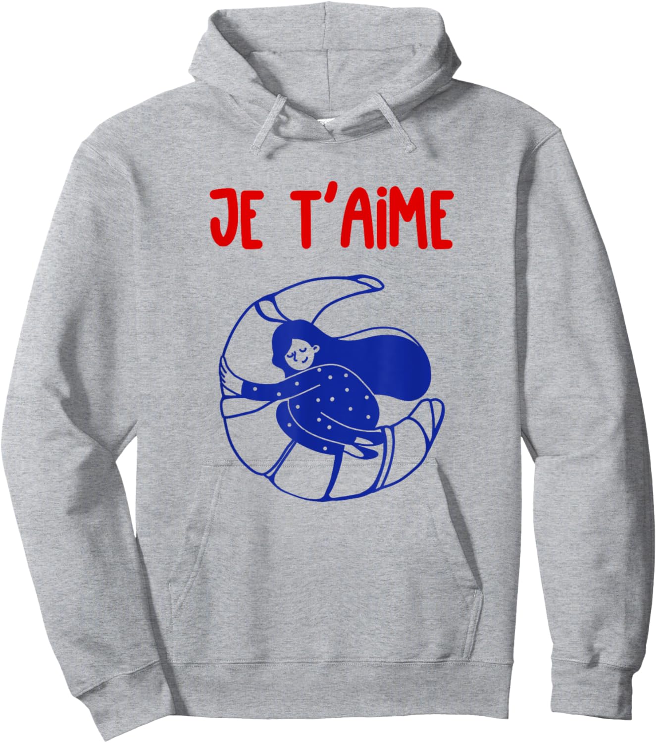 J’taime Croissant French Pastry Coffee Brunch Lover French Hoodie - Hoodie | Ash