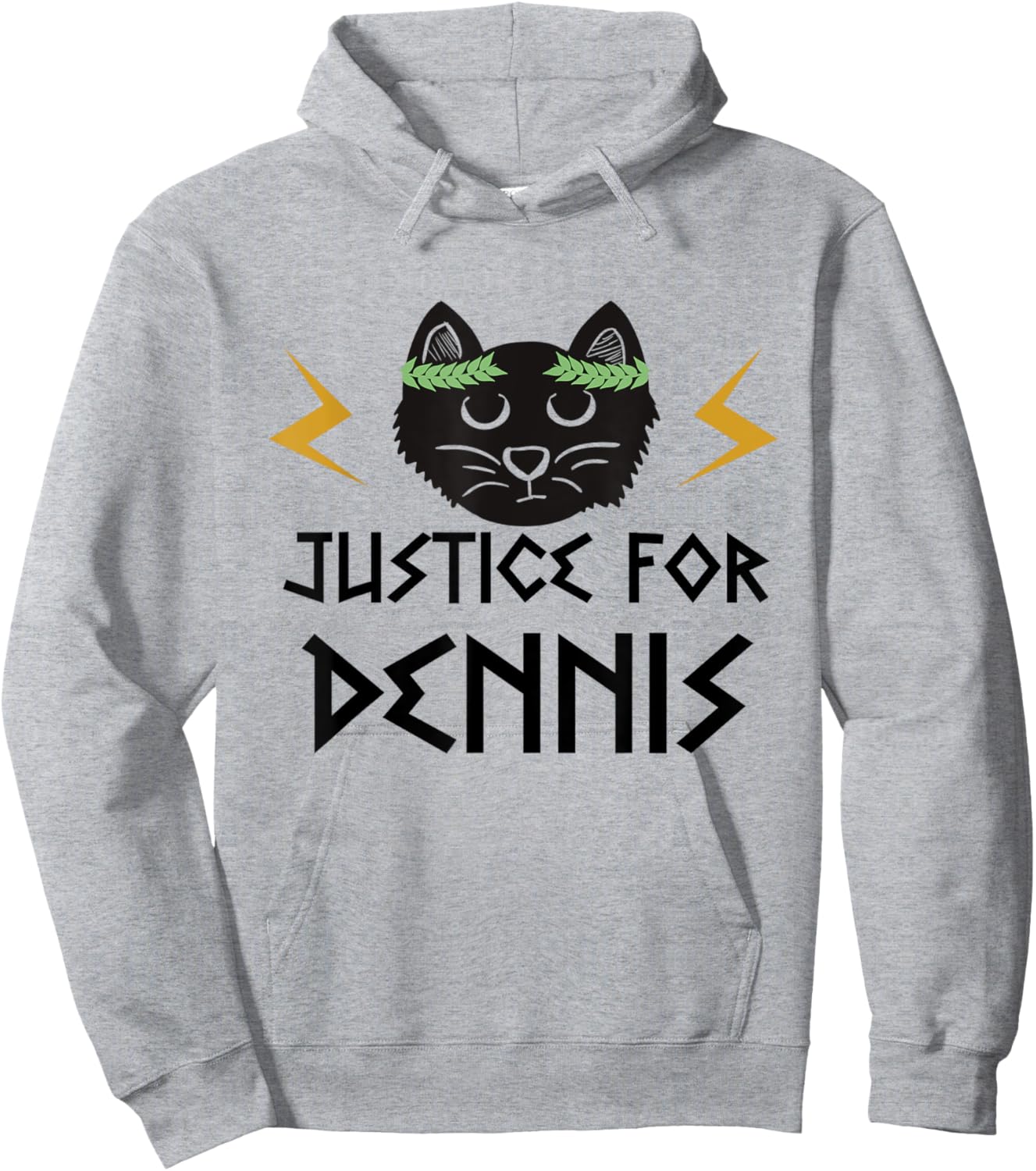 Kaos TV. Justice for Dennis the cat. Hoodie - Hoodie | Ash