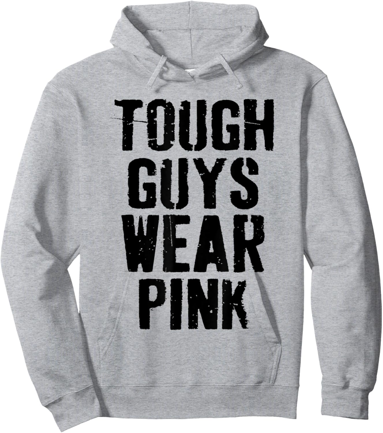 Tough Guys Wear Pink Beast Cancer Awareness Hoodie - Hoodie | Ash