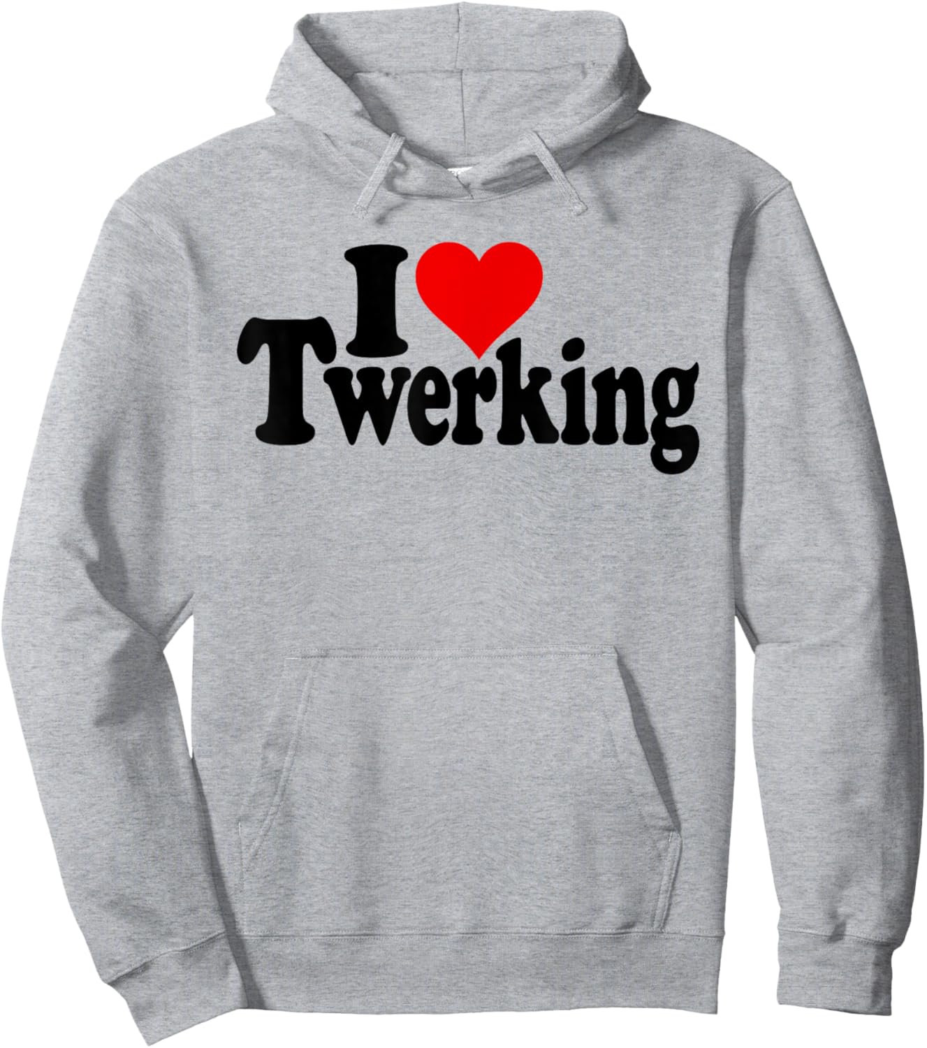I Love Heart Twerking Booty Shaking Clapping Poppin Bounce Hoodie - Hoodie | Ash